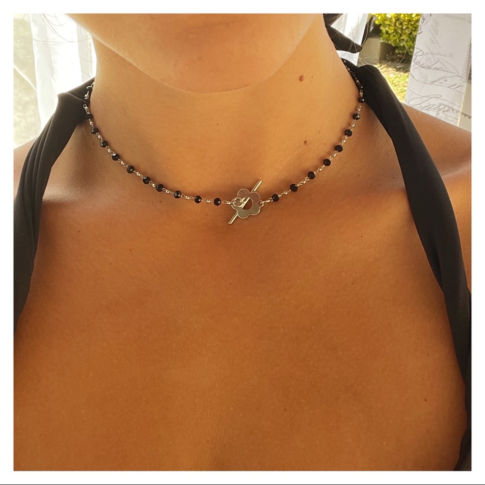 Pretty Bird Toggle Silver & Black choker - Picture 9 of 10